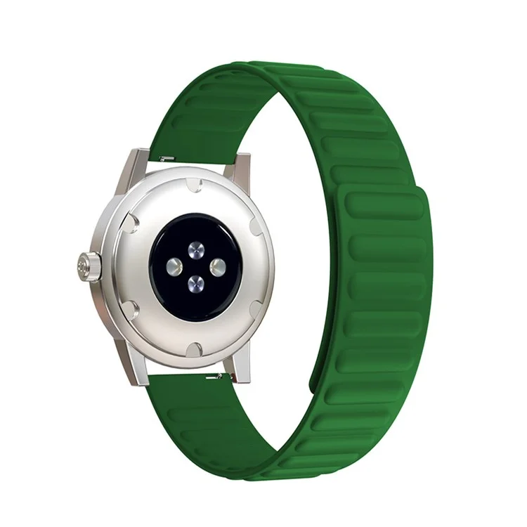 Substituição Universal de Faixa de Água de Sabor de Absorção Magnética Flexível de Silicone de 22 mm Para Samsung Galaxy Watch3 41mm/relógio 46mm - Verde