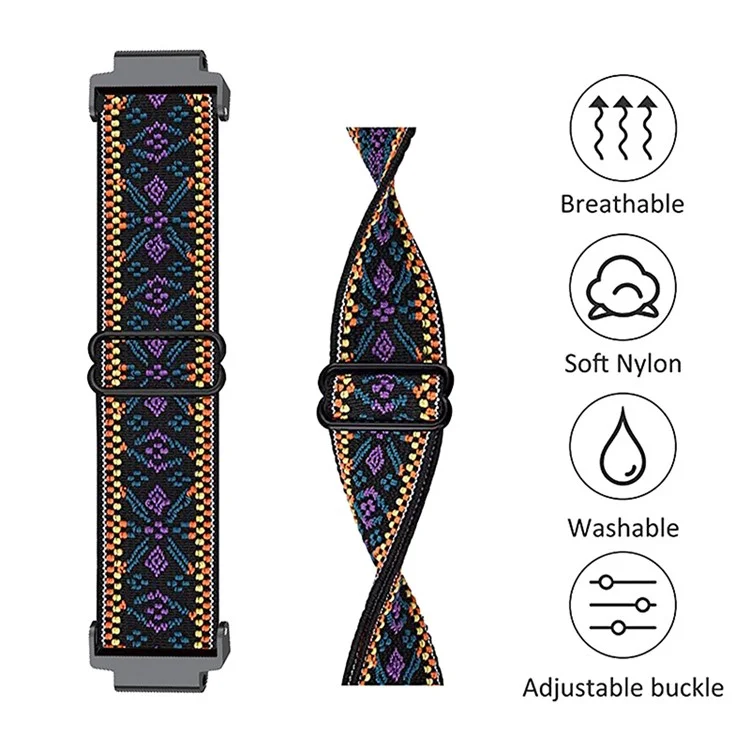 Adjustable Elastic Nylon Smart Watch Replacement Strap Watchband with Screwdrivers for Garmin Forerunner 735xt/220/230/235/620/630 - Arrow