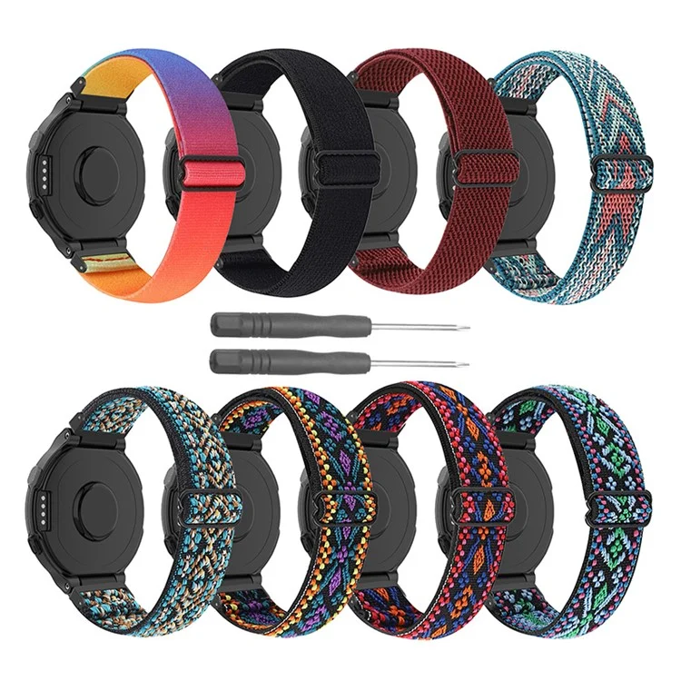 Adjustable Elastic Nylon Smart Watch Replacement Strap Watchband with Screwdrivers for Garmin Forerunner 735xt/220/230/235/620/630 - Arrow
