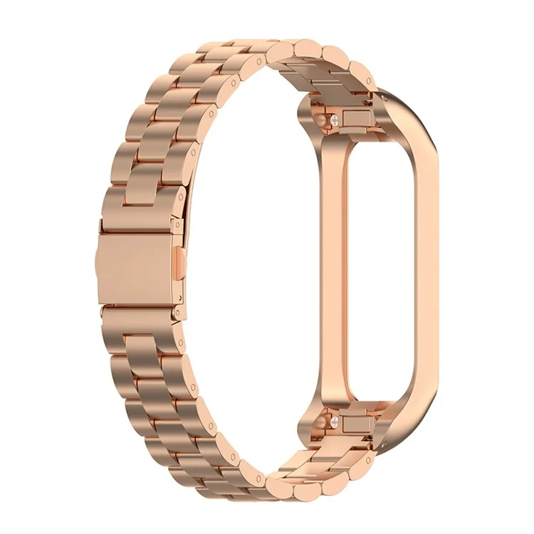 Per Samsung Galaxy Fit2 SM-R220 Bracciale in metallo Sostituzione di tre perline in acciaio inossidabile massiccio - Rosa oro