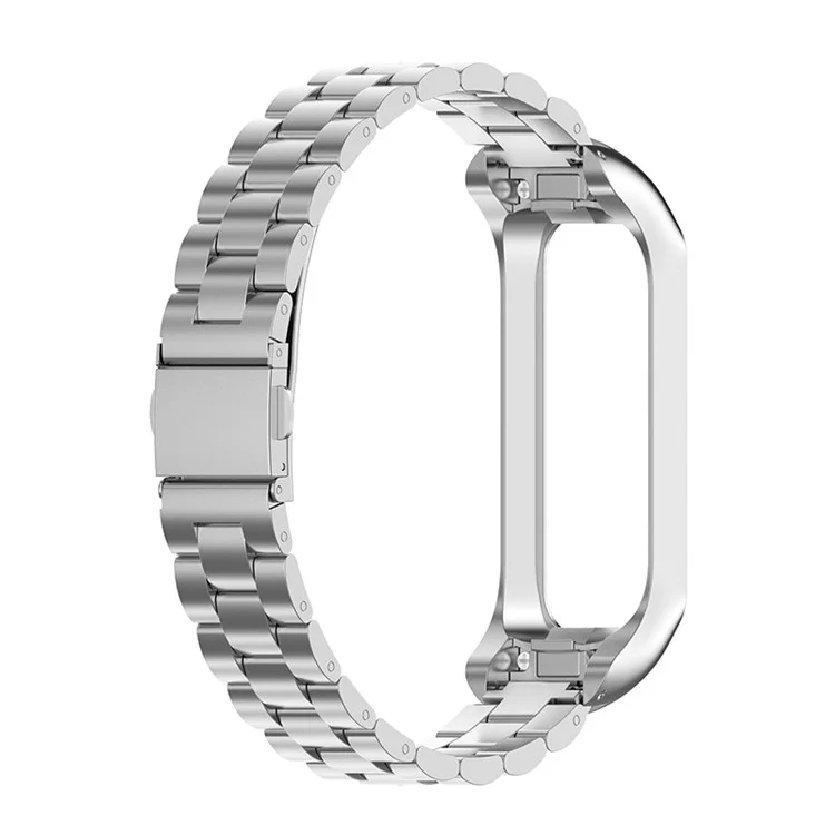 Three Beads Thin Replacement Band Stainless Steel Metal Wristband for Samsung Galaxy Fit2 SM-R220 - Silver