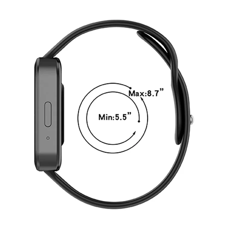26mm Silicone Watch Bands Quick Release Replacement Straps for Meizu Watch - Black