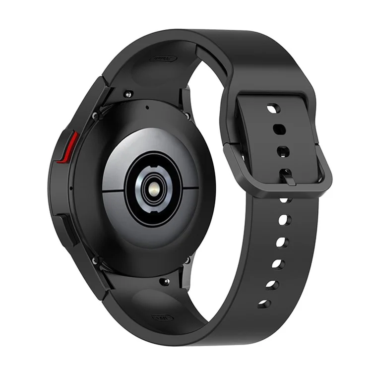 Cinturini di ricambio in silicone da 20 mm per Samsung Galaxy Watch6 40 mm 44 mm / Watch6 Classic 43 mm 47 mm / Watch 5 40 mm 44 mm / 5 Pro 45 mm / Watch4 40 mm 44 mm - Nero