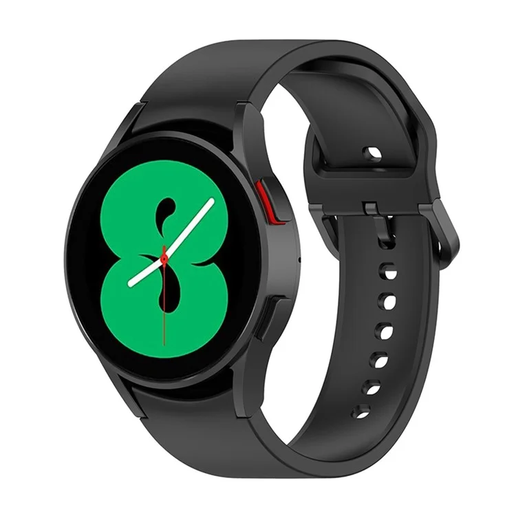 Bandas de Relógio de Silicone de 20 mm Tiras de Substituição Com Fivela Colorida Para Samsung Galaxy Watch4 Classic 42mm 46mm / Relógio4 40mm 44mm / Relógio3 41mm / Assistir Active2 40mm 44mm / Assista Ativo / Assista 5 / Assista 5 Pro - Preto