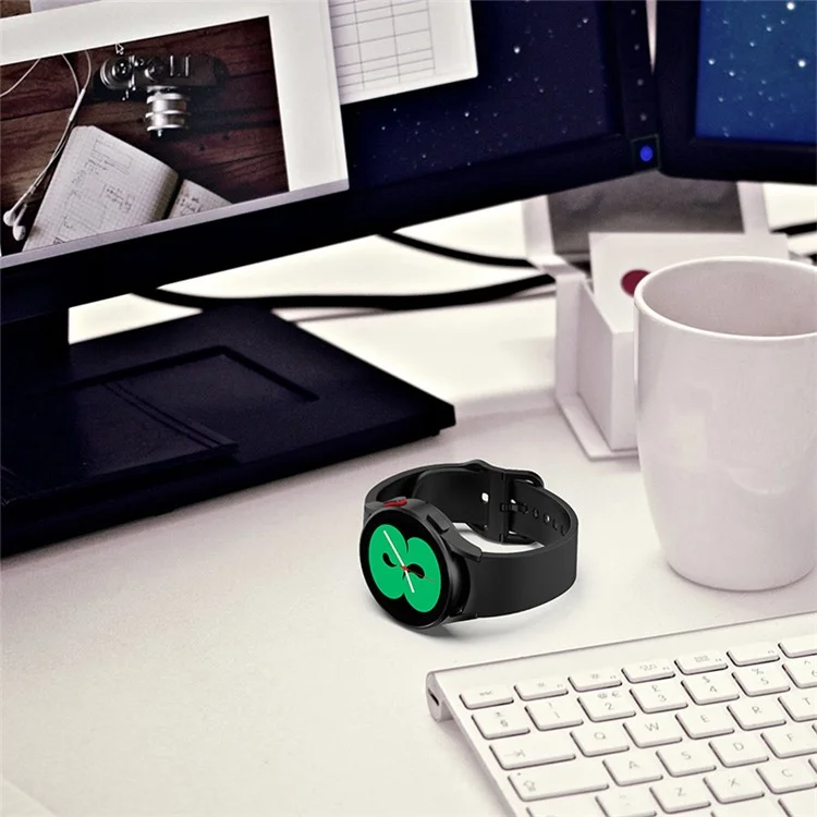 Cinturini di ricambio in silicone da 20 mm per Samsung Galaxy Watch6 40 mm 44 mm / Watch6 Classic 43 mm 47 mm / Watch 5 40 mm 44 mm / 5 Pro 45 mm / Watch4 40 mm 44 mm - Nero