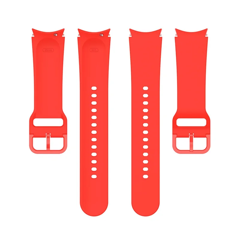 20mm Silicone Watch Bands Replacement Straps for Samsung Galaxy Watch6 40mm 44mm / Watch6 Classic 43mm 47mm / Watch 5 40mm 44mm / 5 Pro 45mm / Watch4 40mm 44mm - Red