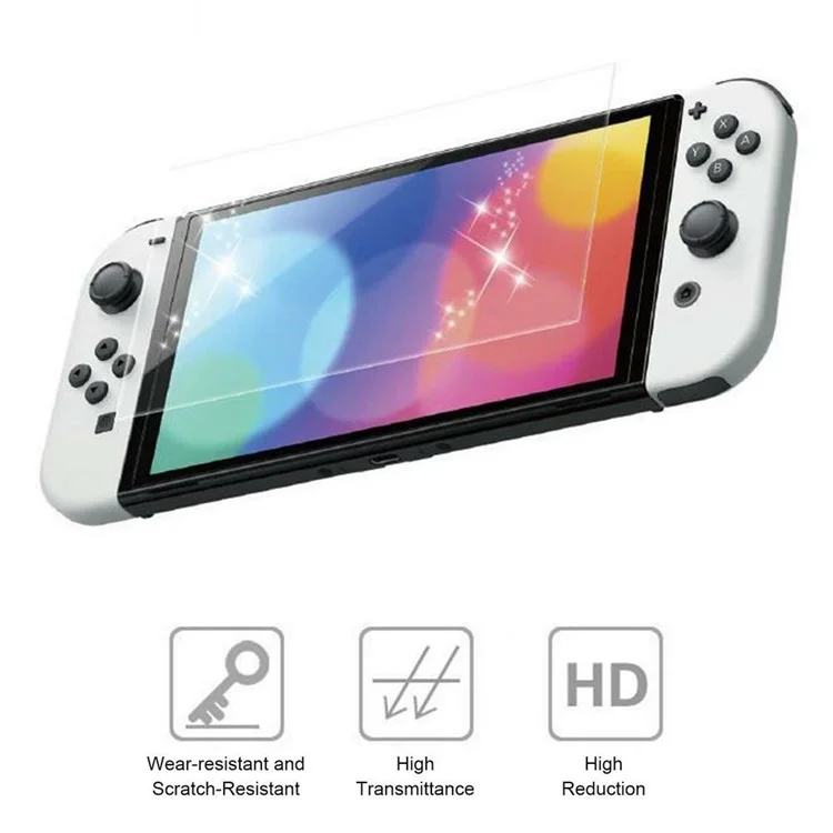 KJH-NS-062 Scratch Resistant Tempered Glass Anti-Fingerprint Screen Protector for Nintendo Switch OLED