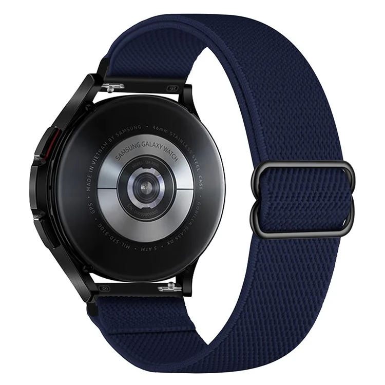 22mm Solo Loop Watch Band Fabric Nylon Elastic Belt Bracelet for Samsung Galaxy Watch 46mm / Gear S3 Classic / Gear S3 Frontier - Midnight Blue