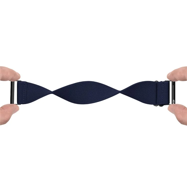 22mm Solo Loop Watch Band Fabric Nylon Elastic Belt Bracelet for Samsung Galaxy Watch 46mm / Gear S3 Classic / Gear S3 Frontier - Midnight Blue