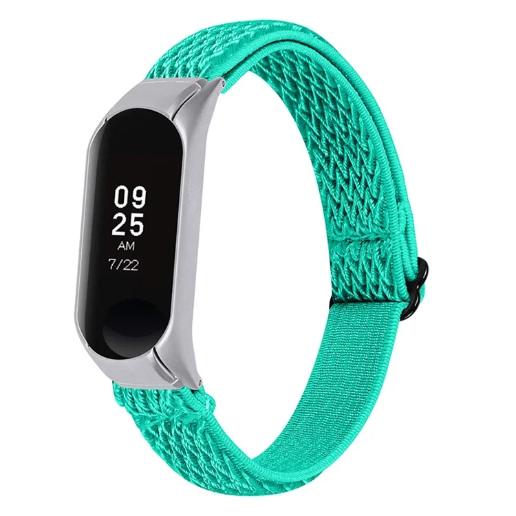 Braided Nylon Strap Watch Band Adjustable Elastic Solo Sports Loop Bracelet for Xiaomi Mi Band 4 / 3 - Mint Green