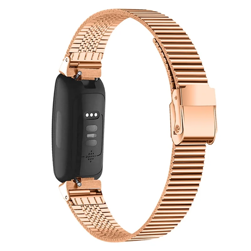Stylish Stainless Steel Watch Band Replacement Wrist Strap for Fitbit Inspire/Inspire HR - Rose Gold