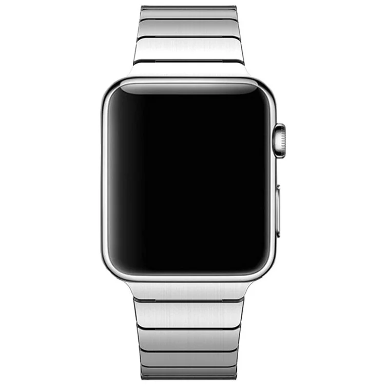 Pour Apple Watch Series 8 / 7 45mm Bracelet de montre en acier inoxydable plein de remplacement de bande de poignet avec boucle papillon - Argent