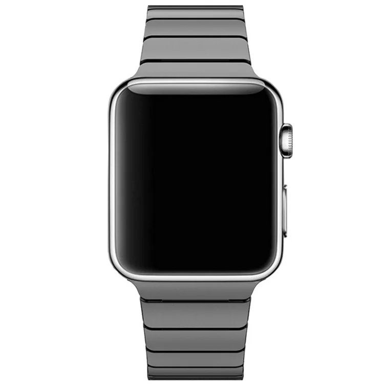 Для Apple Watch Series 8 / 7 41мм Ремешок из нержавеющей стали Металлический ремешок Замена с бабочкой пряжкой - Черный