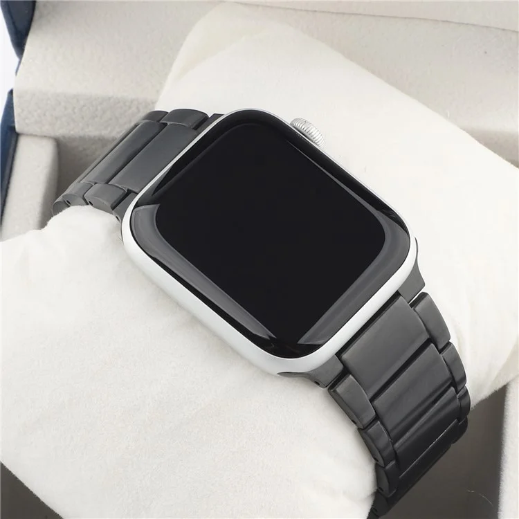 Bouetche en Acier en Acier en Titane Remplacement de la Bande de Montre Réglable Pour Apple Watch Series 7 41mm / Apple Watch Series 6 SE 5 4 40 mm / Série 3 2 1 38 mm - le Noir
