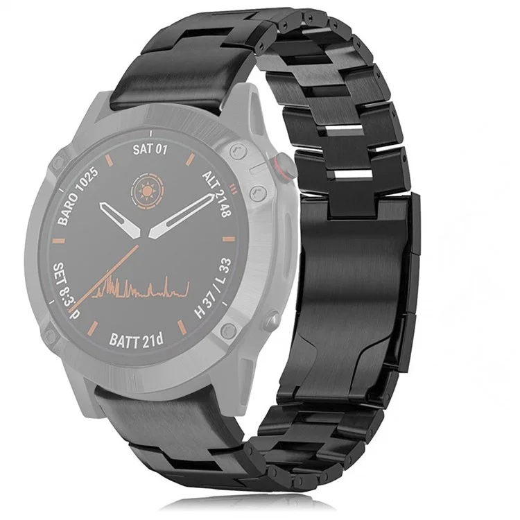 Correa de reloj para Garmin Fenix 6 / 5 / Forerunner 935 / 945 de aleación de titanio con liberación rápida - Negro