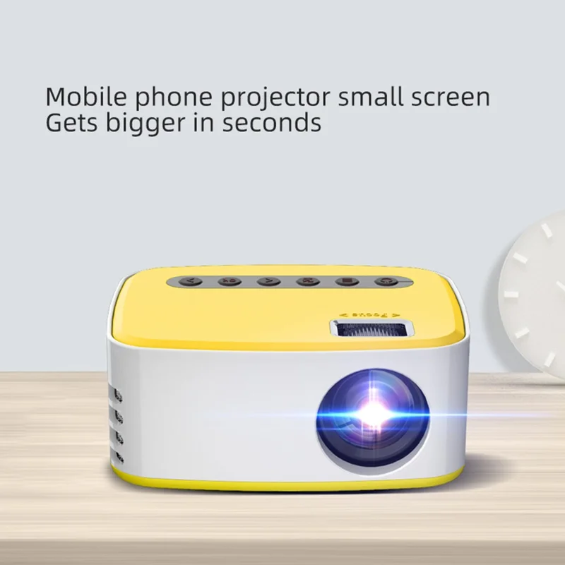 T20 Mini LED Projector 1080P High Definition Portable Home Theater Media Player - EU Plug