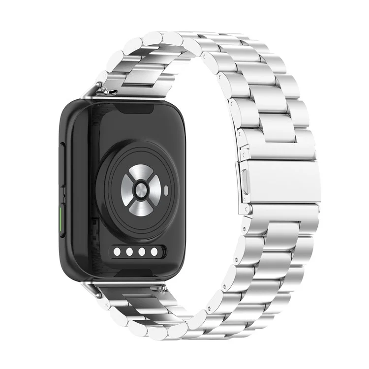 Drei Perlen Edelstahl Smart Watch Bandband Für Oppo Watch 2 42mm - Silber-