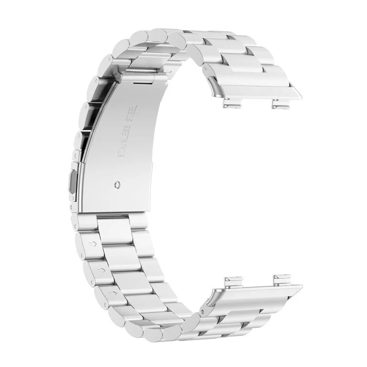 Drei Perlen Edelstahl Smart Watch Bandband Für Oppo Watch 2 42mm - Silber-