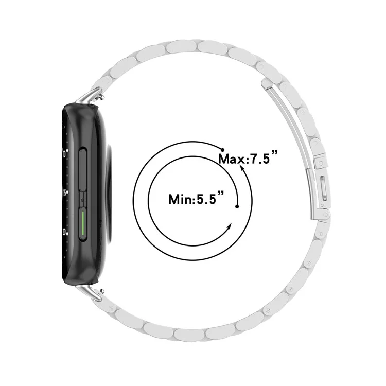 Drei Perlen Edelstahl Smart Watch Bandband Für Oppo Watch 2 42mm - Silber-