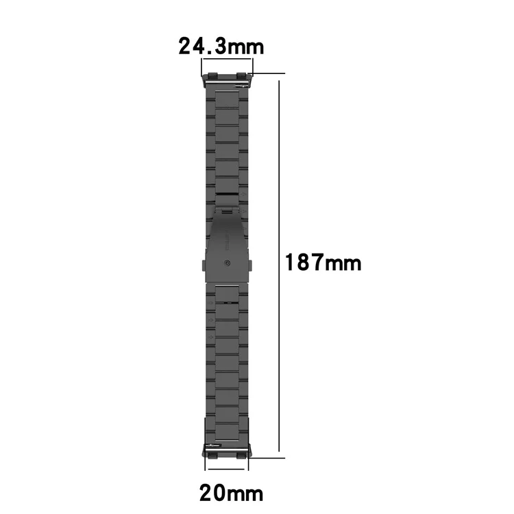 Drei Perlen Edelstahl Smart Watch Bandband Für Oppo Watch 2 42mm - Silber-