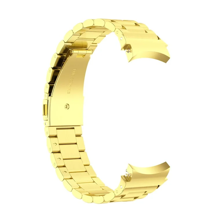 Correia de Relógio Inteligente de Aço Inoxidável de 3 Contas de Reposição para Samsung Galaxy Watch6 40mm 44mm / Watch6 Classic 43mm 47mm / Watch 5 40mm 44mm / 5 Pro 45mm / Watch4 40mm 44mm - Ouro