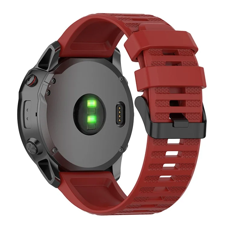 Bande de Montres en Silicone de 22 mm Avec Tournevis Pour Garmin Fenix ​​6 Gps / 6 Pro Gps / 6 Sapphire Gps / Garmin Fenix ​​5/5 Plus - Rouge