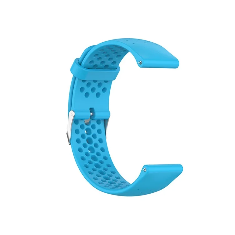 22mm Breathable Silicone Smart Watch Replacement Strap for Polar Vantage M/Vantage M2/Gait X - Sky Blue