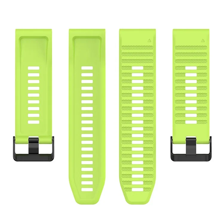 26mm Breathable Silicone Watch Band Strap with Screwdrivers for Garmin Fenix 6X GPS/6X Pro/6X Sapphire GPS - Green