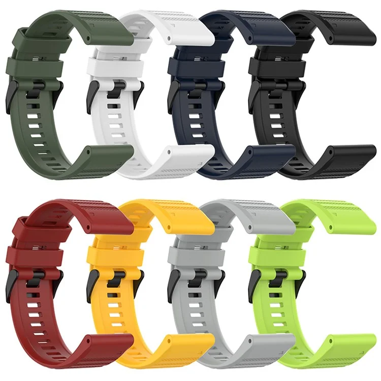 26mm Breathable Silicone Watch Band Strap with Screwdrivers for Garmin Fenix 6X GPS/6X Pro/6X Sapphire GPS - Green