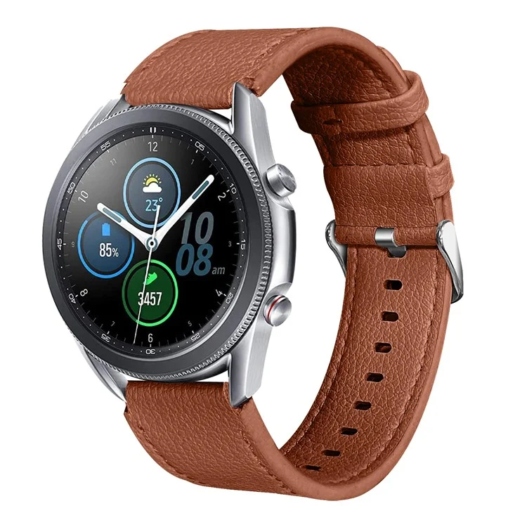 22mm Top Layer Cowhide Genuine Leather Watch Strap Replacement for Samsung Gear S3 Classic - Brown