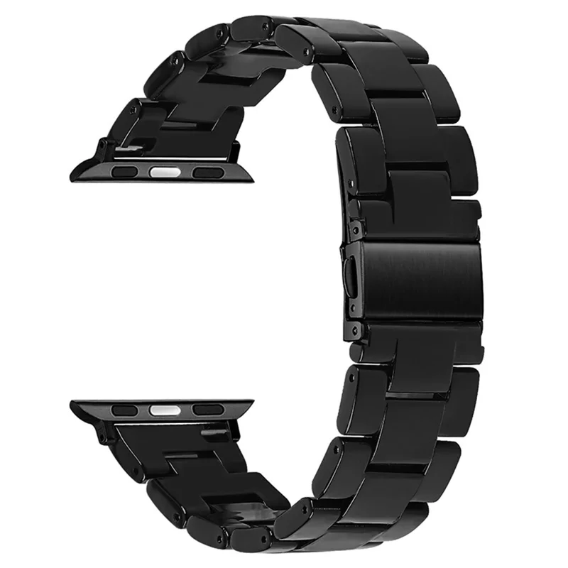 Сменный ремешок и чехол для часов с декором из кристаллов для Apple Watch Series 6/5/4/SE 40мм - черный/серебристый