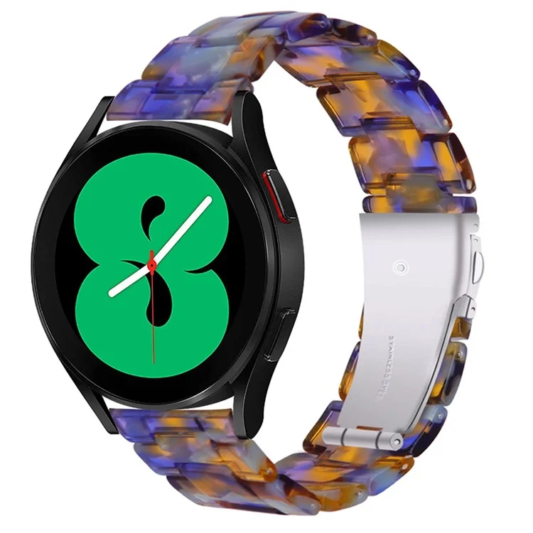 Bracciale a Fascia di Orologi in Resina di Moda Con Sostituzione Della Fibbia in Acciaio Inossidabile Per Samsung Galaxy Watch4 40mm / 44 mm - Oceano Blu