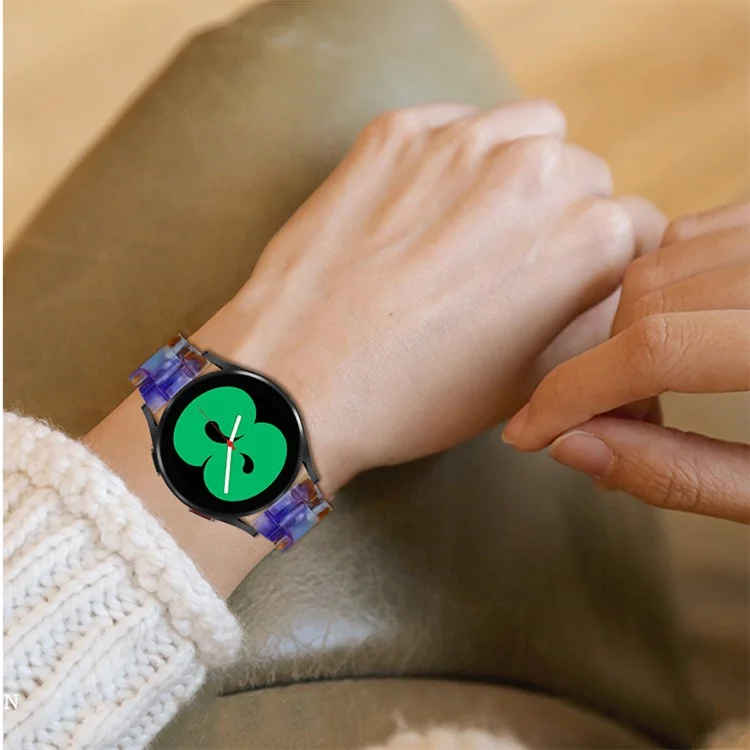 Pulsera de Banda de Reloj de Resina de Moda Con Reemplazo de Hebilla de Acero Inoxidable Para Samsung Galaxy Watch4 40 mm / 44 mm - Océano Azul