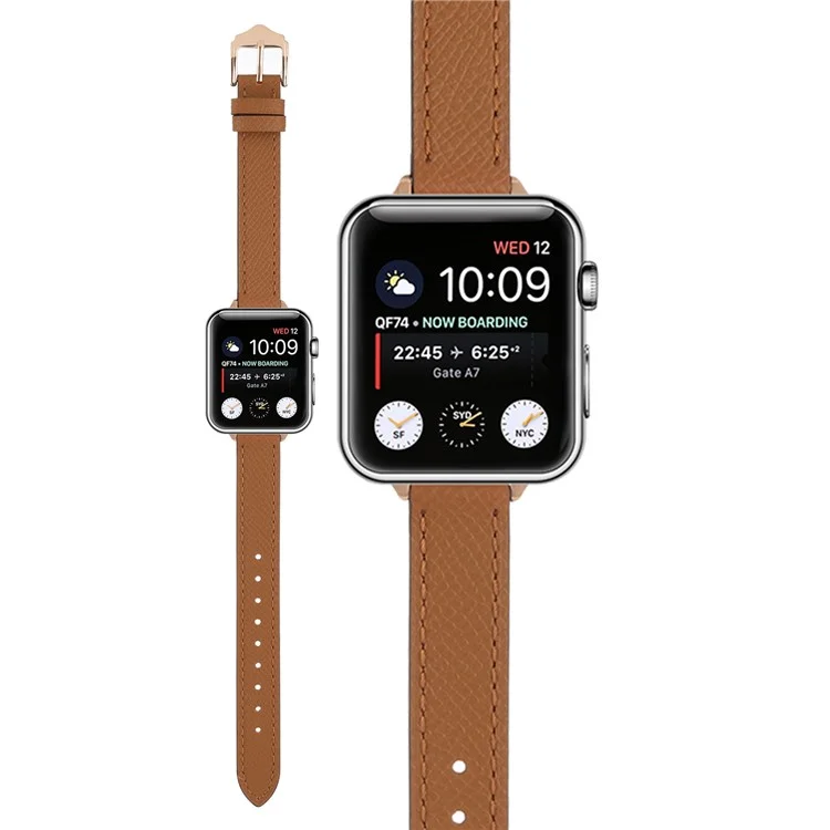 PU Leder Smart Watch Band Armband 14 mm Breite für Apple Watch Series 10 42 mm / 9 8 7 41 mm / 6 5 4 SE SE (2022) SE (2023) 40 mm / 3 2 1 38 mm - Stil 22