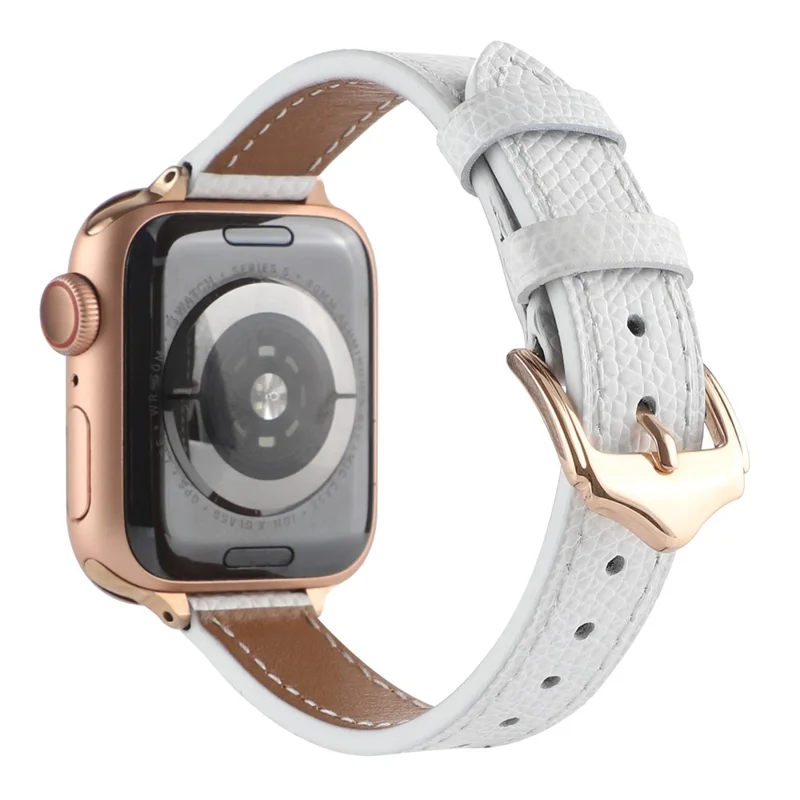 PU Leather Smart Watch Band Wrist Strap 14mm Width for Apple Watch Series 11 10 42mm / 9 8 7 41mm / SE3 SE2 SE 6 5 4 40mm / 3 2 1 38mm - Style 16