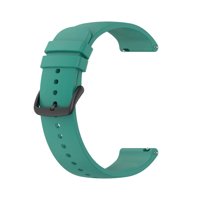 20mm Soft Silicone Smart Watch Band Replacement Adjustable Watch Straps for Huami Amazfit GTS 3 - Dark Green