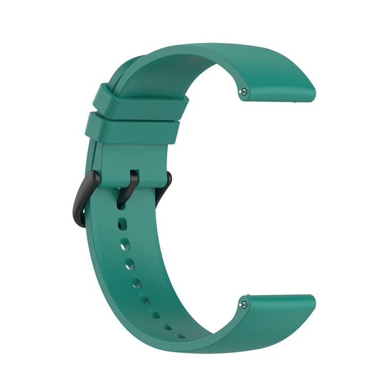 20mm Soft Silicone Smart Watch Band Replacement Adjustable Watch Straps for Huami Amazfit GTS 3 - Dark Green