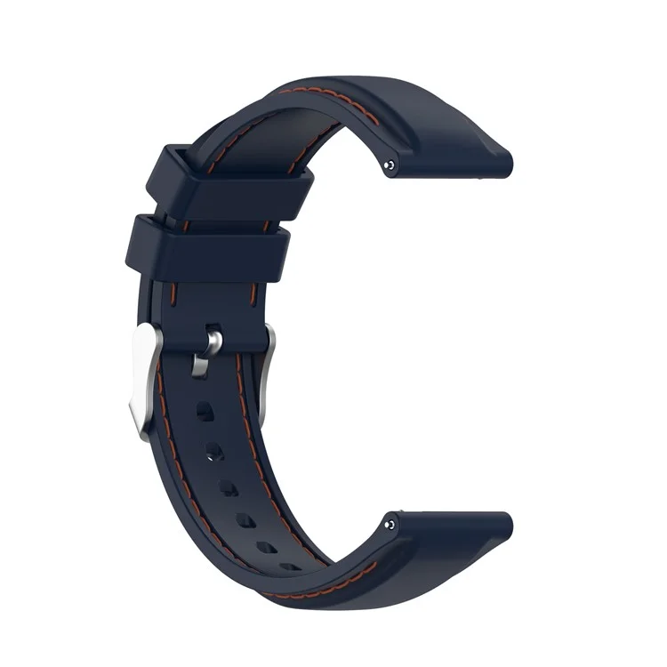 22mm universeller weicher Silikon-Smartwatch-Armband, einstellbarer Ersatzarmband für Ticwatch Pro 3/Lite Pro 3/2020/GTX/E2/S2/Watch Correa - Dunkelblau