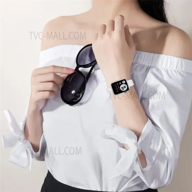 Genuine Leather Smart Watch Band Adjustable Strap for Apple Watch Ultra 49mm / Ultra 2 49mm / Series 9 45mm / SE (2023) 44mm / Series 8 45mm / 7 45mm / Watch Series 6 / 5 / 4 / SE 44mm / SE (2022) 44mm /  Series 3 / 2 / 1 42mm - White