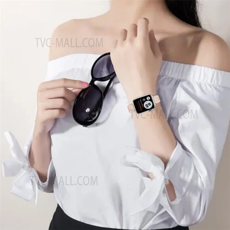 Smart Watch Strap Genuine Leather Watchband for Apple Watch Series 10 42mm / 9 8 7 41mm / 6 5 4 SE SE (2022) SE (2023) 40mm / 3 2 1 38mm - Apricot