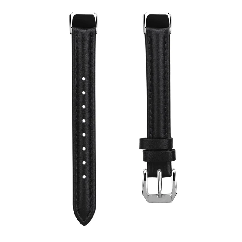 [Size L] Tool Free Soft Genuine Leather Watch Band for Fitbit Luxe/Fitbit Luxe Special Edition - Black