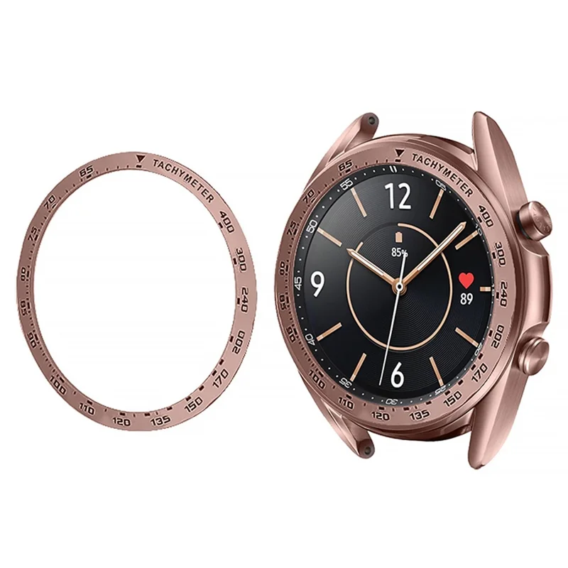 Scratch-resistant Stainless Steel Watch Bezel Protective Ring Cover for Samsung Galaxy Watch3 41mm - Bronze