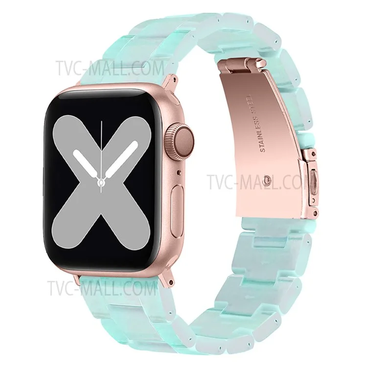 Replacement 3 Beads Resin Watch Strap Band for Apple Watch Series 10 42mm / 9 8 7 41mm / 6 5 4 SE SE (2022) SE (2023) 40mm / 3 2 1 38mm - Green