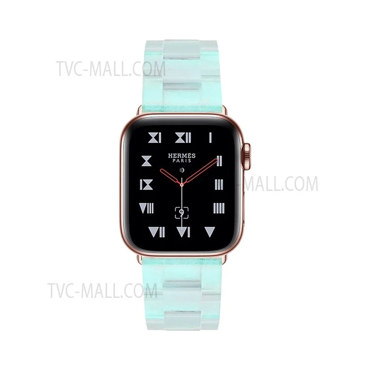 Replacement 3 Beads Resin Watch Strap Band for Apple Watch Series 10 42mm / 9 8 7 41mm / 6 5 4 SE SE (2022) SE (2023) 40mm / 3 2 1 38mm - Green