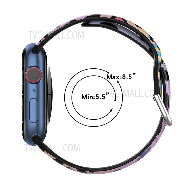 Multi-Color Flexible Silicone Replacement Watch Strap for Apple Watch Series 10 42mm / 9 8 7 41mm / 6 5 4 SE SE (2022) SE (2023) 40mm / 3 2 1 38mm - Colorful Grid