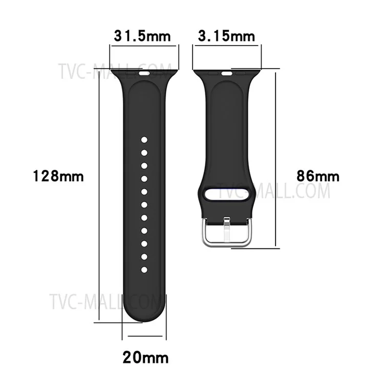 Multi-Color Flexible Silicone Replacement Watch Strap for Apple Watch Series 10 42mm / 9 8 7 41mm / 6 5 4 SE SE (2022) SE (2023) 40mm / 3 2 1 38mm - Colorful Grid