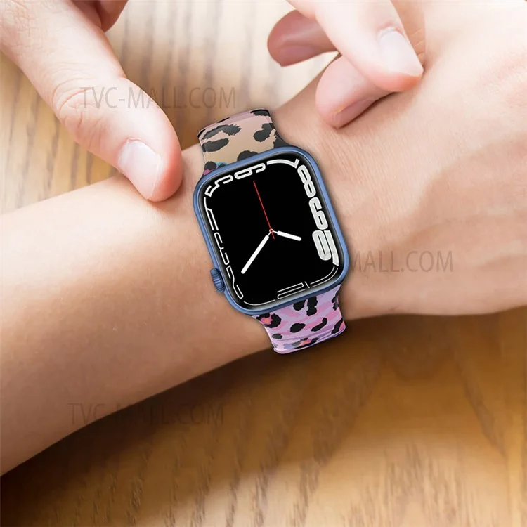 Multi-Color Flexible Silicone Replacement Watch Strap for Apple Watch Series 10 42mm / 9 8 7 41mm / 6 5 4 SE SE (2022) SE (2023) 40mm / 3 2 1 38mm - Colorful Grid
