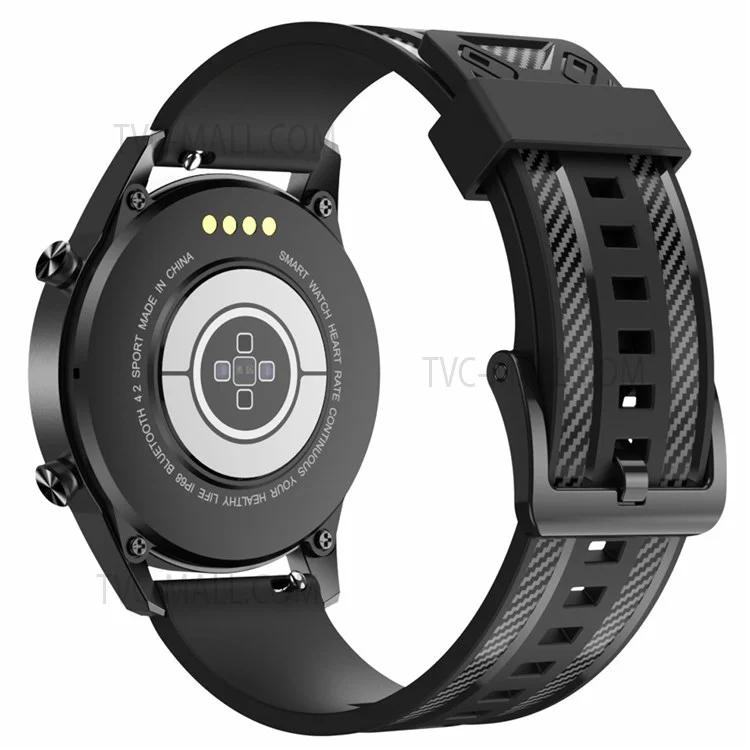 Carbon Fiber Textured Silicone Watch Bands 22mm Replacement Adjustable Straps for Suunto 9 Peak / Samsung Galaxy Watch3 45mm/Watch 46mm R800 - Black