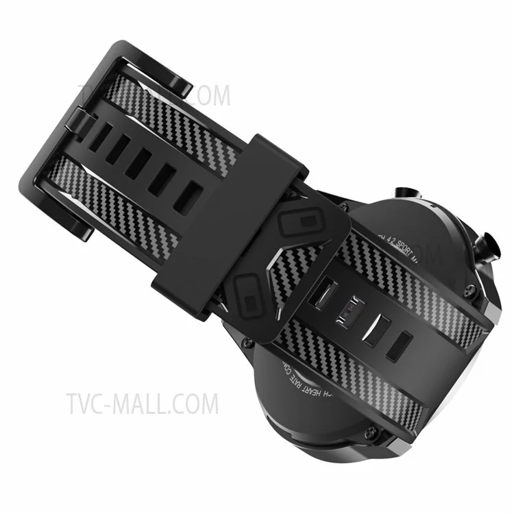 Carbon Fiber Textured Silicone Watch Bands 22mm Replacement Adjustable Straps for Suunto 9 Peak / Samsung Galaxy Watch3 45mm/Watch 46mm R800 - Black