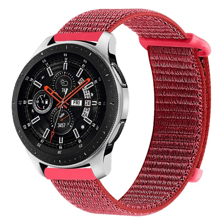 22 mm Einstellbarer Nylonschleifen Smart Watch Armband Austausch Für Samsung Galaxy Watch3 45 Mm/ausrüstung S3 Classic/Galaxy Watch 46mm - Rot